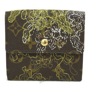 Louis Vuitton Porte Monnaie Wallet Bi fold Double Hook Brown Wallet